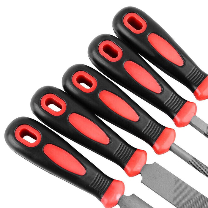 MAXPERKX 5pcs 8" Engineers Soft Grip Flat File Set - Metalworking Image 3