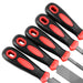 MAXPERKX 5pcs 8" Engineers Soft Grip Flat File Set - Metalworking Image 3