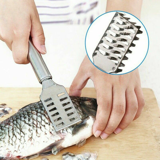 MAXPERKX Fish Scale Scraper Descaler Cleaner Peeler Remover Skin Kitchen Seafood Tool Image 1