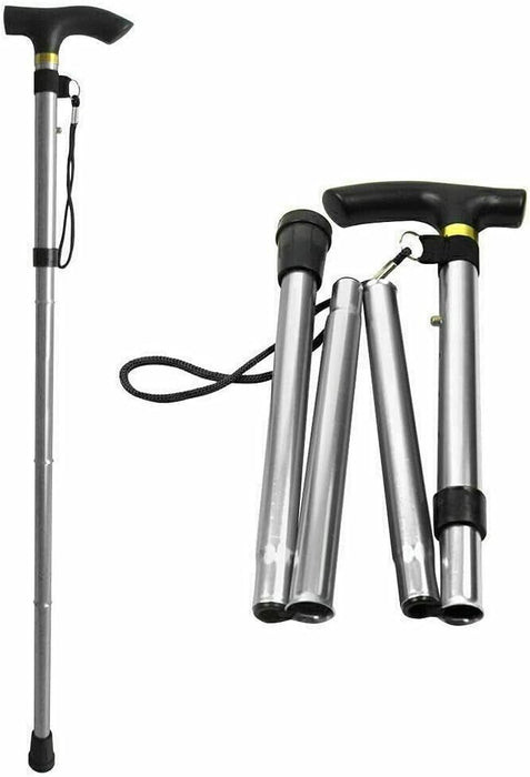 APXB Easy Folding Lightweight Walking Stick Height Adjustable Aluminium Cane Mobility Image 5