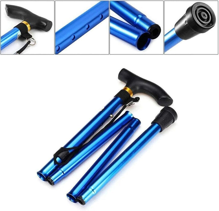 APXB Easy Folding Lightweight Walking Stick Height Adjustable Aluminium Cane Mobility Image 4
