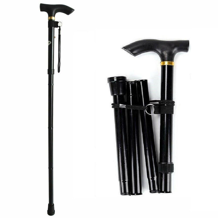 APXB Easy Folding Lightweight Walking Stick Height Adjustable Aluminium Cane Mobility Image 3