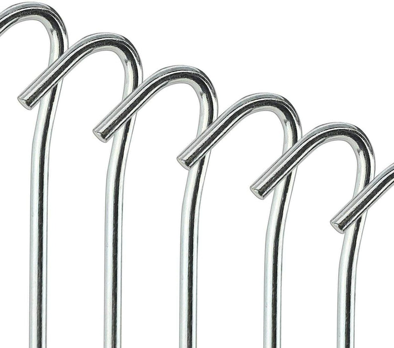MAXPERKX 50pcs Heavy Duty Galvanised Steel Tent Pegs Metal Camping Ground Sheet Anchor Image 10