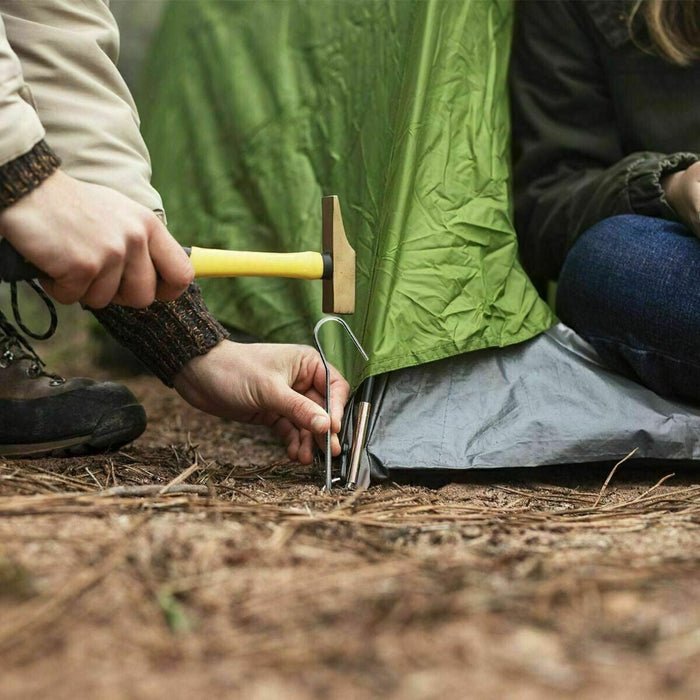 MAXPERKX 50pcs Heavy Duty Galvanised Steel Tent Pegs Metal Camping Ground Sheet Anchor Image 6