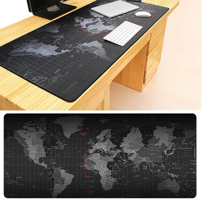 MAXPERKX X-Large Gaming Mouse Pad World Map Anti-Slip PC Laptop Desk Keyboard Mat 90x40cm Image 3