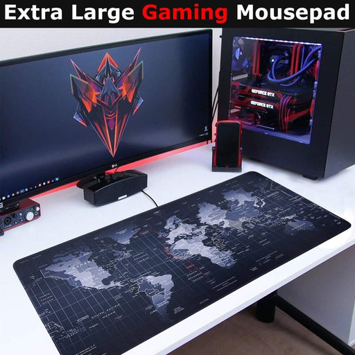 MAXPERKX X-Large Gaming Mouse Pad World Map Anti-Slip PC Laptop Desk Keyboard Mat 90x40cm Image 6