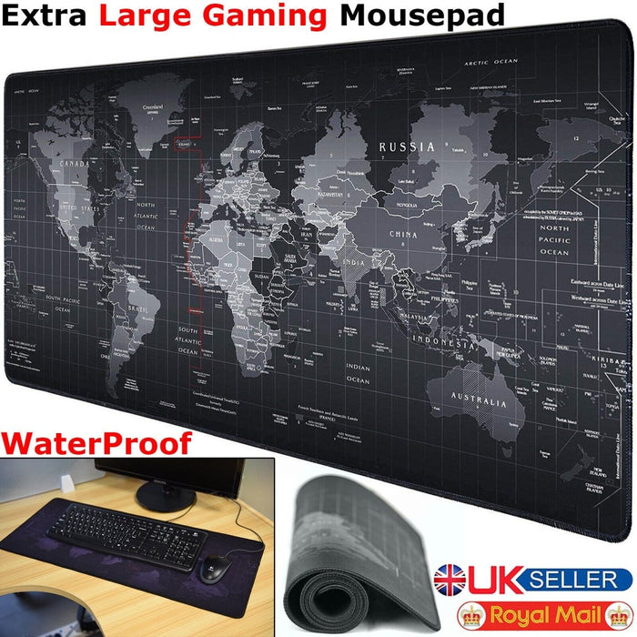 MAXPERKX X-Large Gaming Mouse Pad World Map Anti-Slip PC Laptop Desk Keyboard Mat 90x40cm Image 7