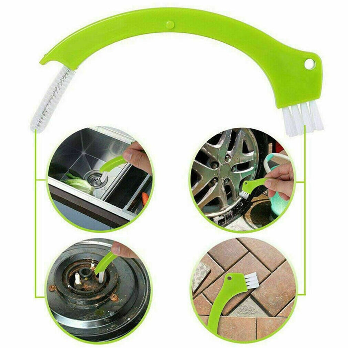 MAXPERKX Green Grout Cleaning Brush Cleaner 3 in 1 Tile Mould Remover Narrow Stiff Stain Image 8