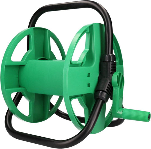 MAXPERKX Portable Garden Hose Reel Trolley Cart - Free Standing Holder for 30m Water Pipe Image 1