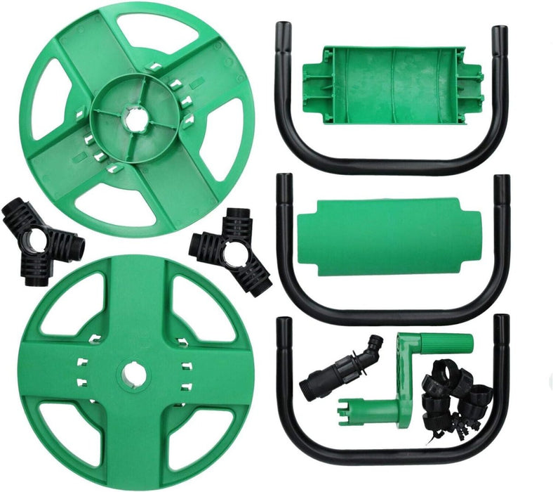 MAXPERKX Portable Garden Hose Reel Trolley Cart - Free Standing Holder for 30m Water Pipe Image 3