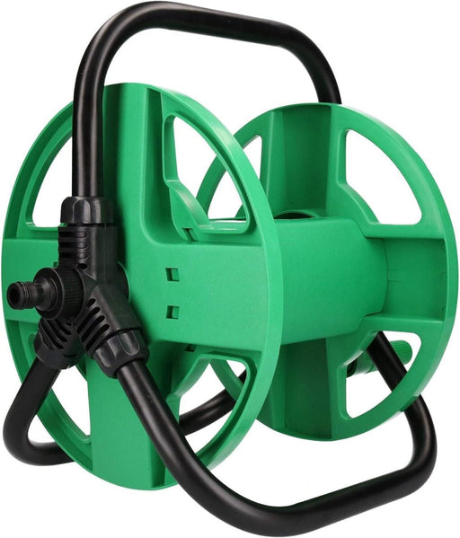 MAXPERKX Portable Garden Hose Reel Trolley Cart - Free Standing Holder for 30m Water Pipe Image 2