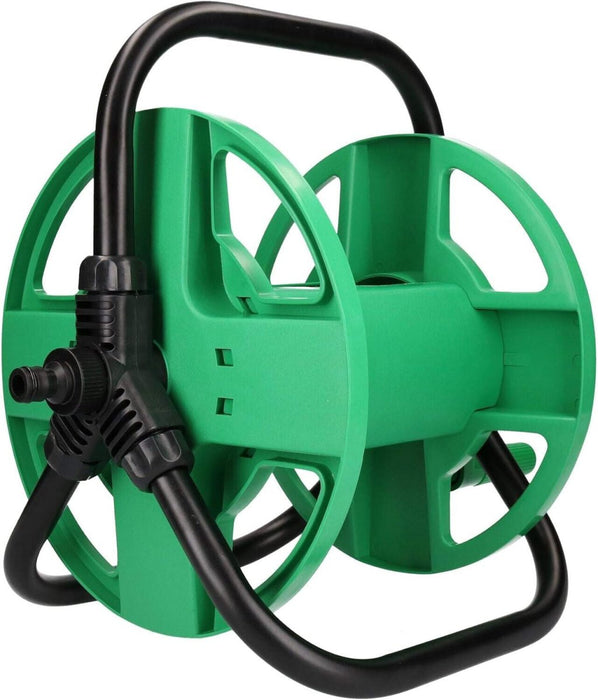 MAXPERKX Portable Garden Hose Reel Trolley Cart - Free Standing Holder for 30m Water Pipe Image 2