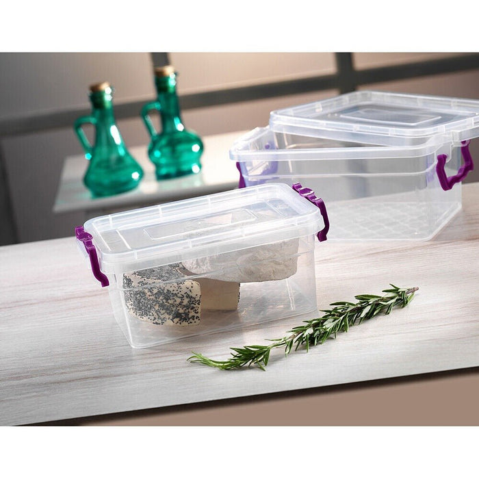 MAXPERKX 3pcs Rectangular Leakproof Food Storage Containers Clip Lock 300/600/1250ml Set Image 4