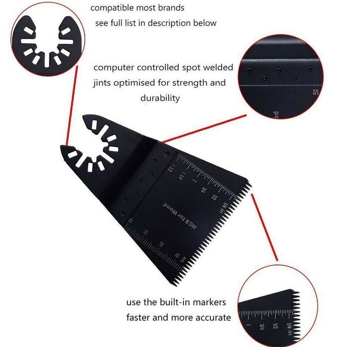 MAXPERKX 5pcs Oscillating Saw Blades Multi Tool For Fein Multimaster Dewalt Makita - 65mm Image 4