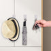 MAXPERKX 6pcs Self Adhesive Wall Sticky Hooks - Strong Stainless Steel Door Hook Holder Image 5