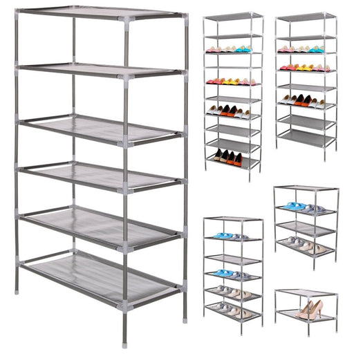  MAXPERKX 2 Tiers Shoe Storage Rack Organiser Cabinet Shelf Stand Holder Image 2