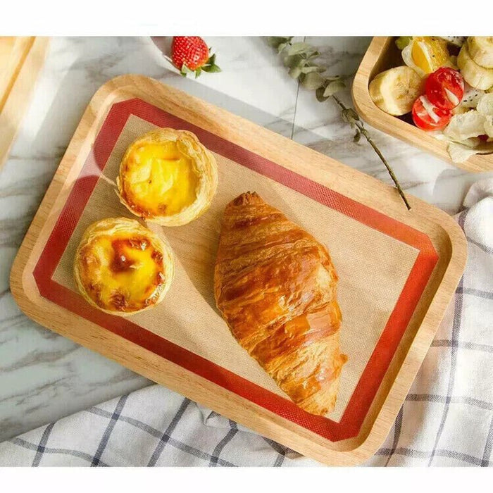 MAXPERKX Silicone Fibreglass Non Stick Baking Mat Sheet Tray Reusable Oven Liner Rolling Image 4