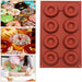 MAXPERKX Silicone Donut Doughnut Muffin Soap Cake Pan Maker Mould Ice Tray Mold Baking Image 2