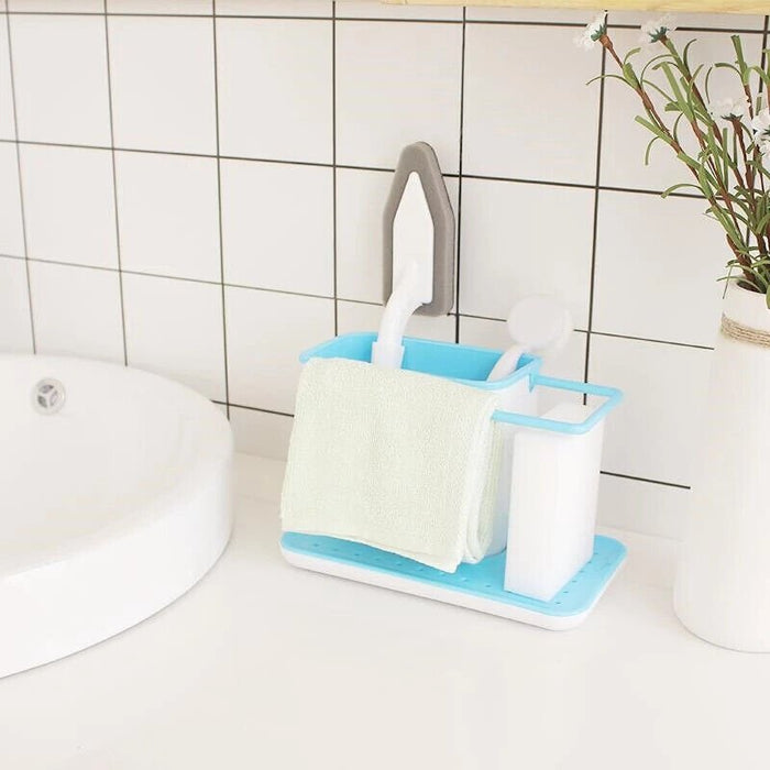 MAXPERKX Sink Utensils Sponge Holder Organizer - Kitchen Rack for Sink Rinse and Storage Image 4