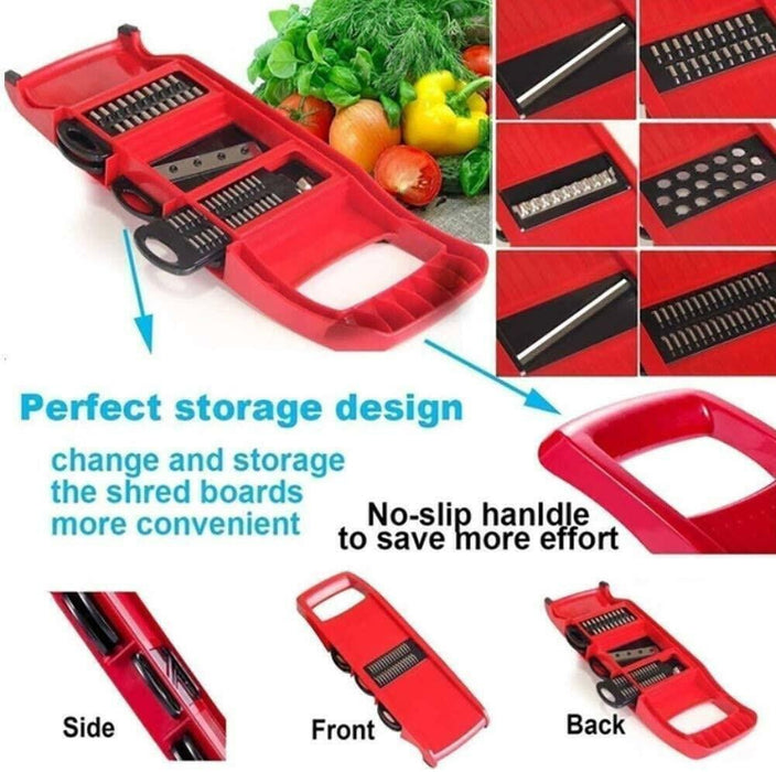 MAXPERKX 6 in 1 Kitchen Vegetable Cutter Salad Fruit Peeler Slicer Dicer Chopper Grater Image 5