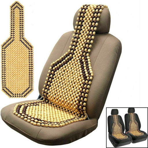 MAXPERKX Wooden Bead Back Massage Cover Car/Van/Taxi Front Seat Cushion Classic Beaded Image 1