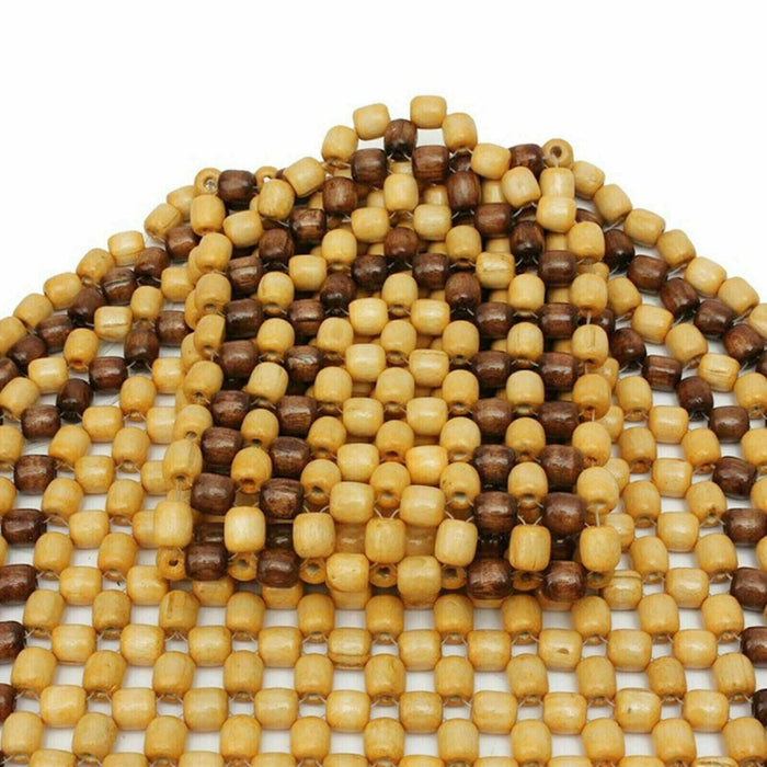 MAXPERKX Wooden Bead Back Massage Cover Car/Van/Taxi Front Seat Cushion Classic Beaded Image 3