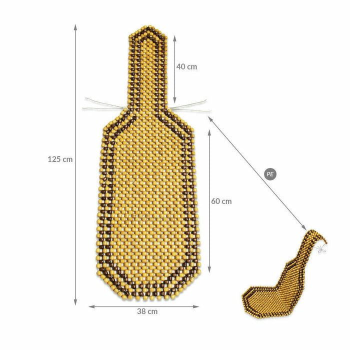 MAXPERKX Wooden Bead Back Massage Cover Car/Van/Taxi Front Seat Cushion Classic Beaded Image 6