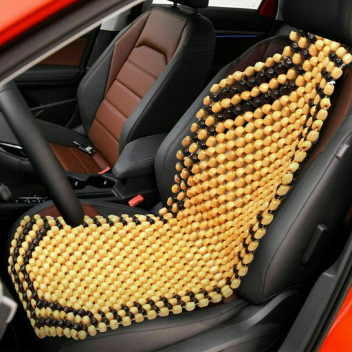 MAXPERKX Wooden Bead Back Massage Cover Car/Van/Taxi Front Seat Cushion Classic Beaded Image 2