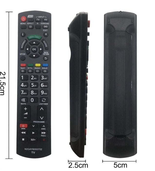 Panasonic TV Remote Control N2QAYB000752 Replacement 3D Viera Internet Smart TVs Image 2