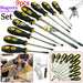 Precision magnetic screwdriver set with soft grip handles