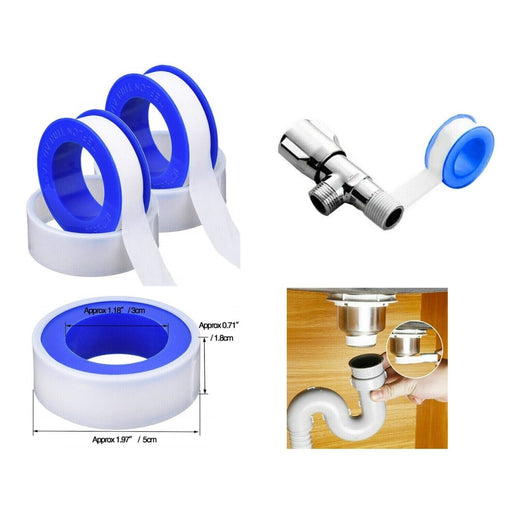 10x PTFE Sealing Tape - Water Tight Fitting, 10m x 12mm Image 1