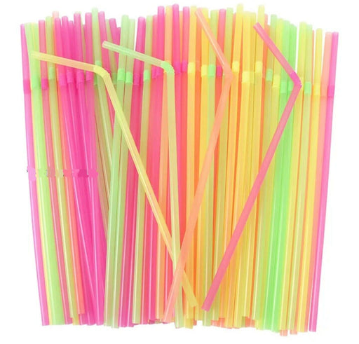  Image displaying the assorted and vibrant colors of the straws, suitable for family gatherings and events