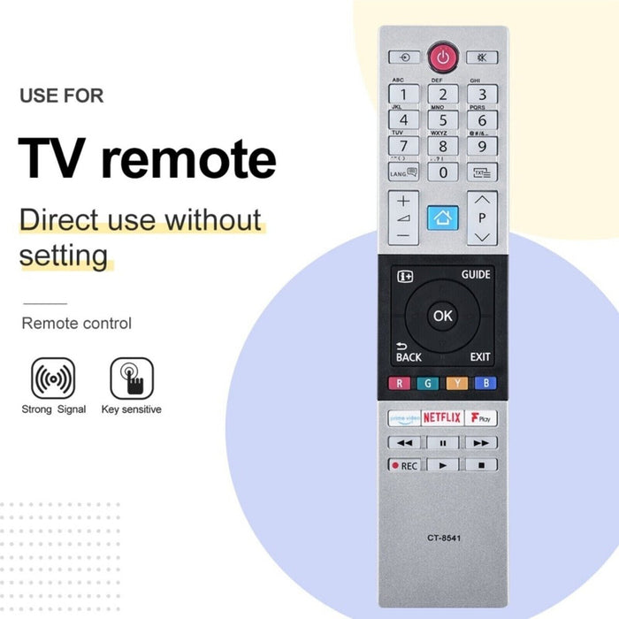 Toshiba TV Remote Control Replacement Netflix + Prime Buttons Smart TVs CT-8541 Image 3
