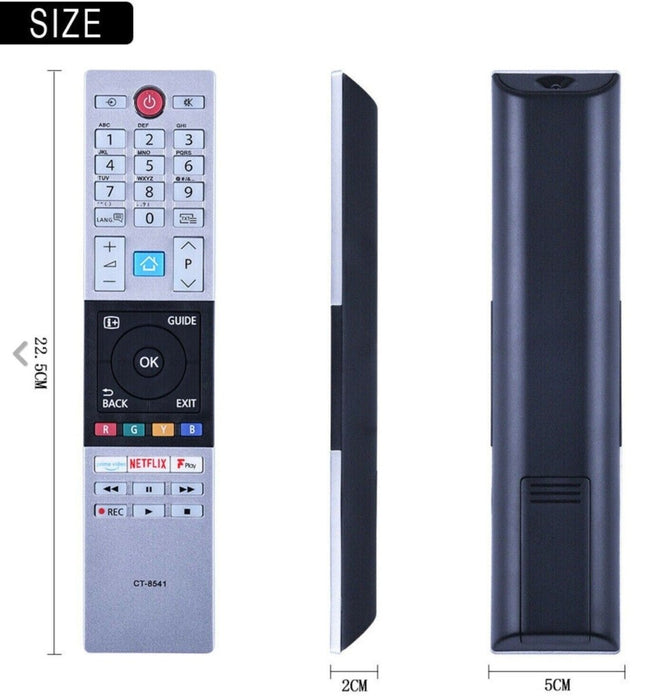 Toshiba TV Remote Control Replacement Netflix + Prime Buttons Smart TVs CT-8541 Image 5